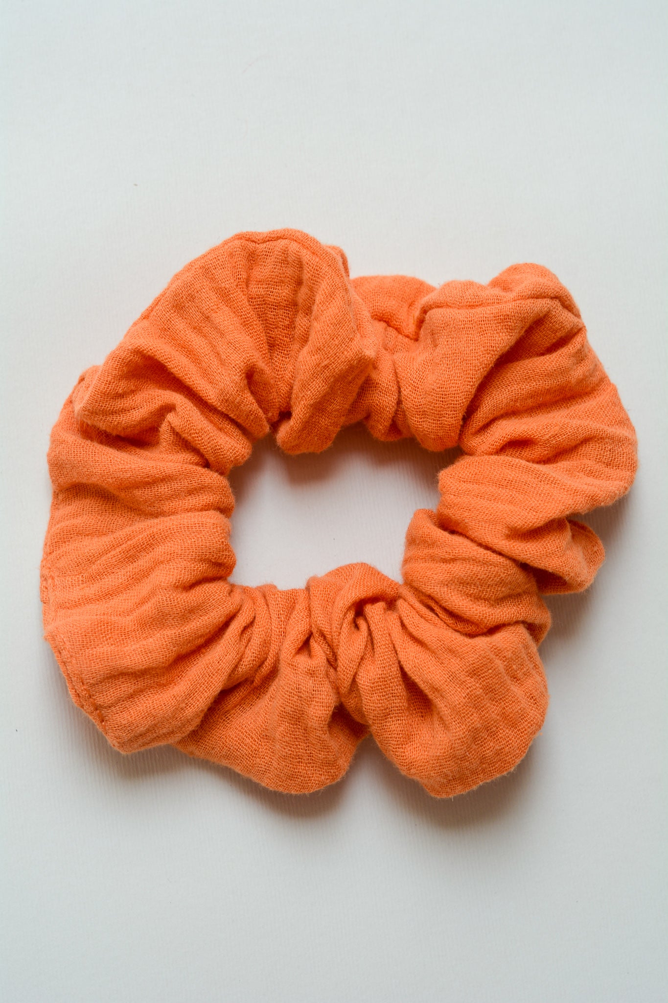 Frotka do włosów z muślinu pomarańczowa