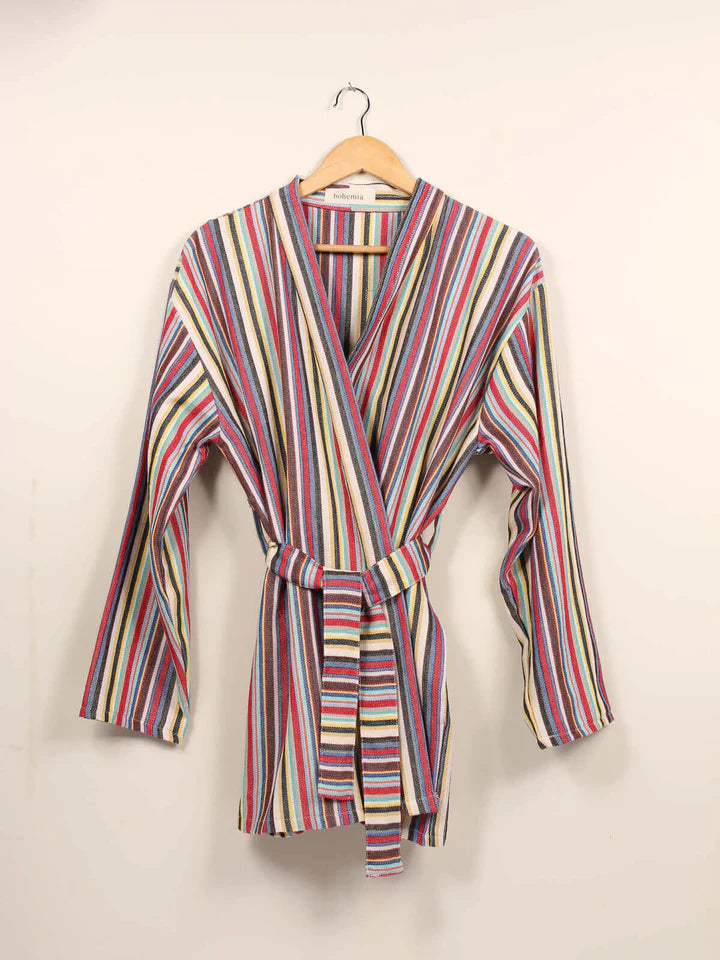 Kolorowe Bawełniane Kimono